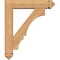 Ekena Millwork Balboa Arts and Crafts Smooth Bracket w/ Offset Brace, Western Red Cedar, 5 1/2"W x 22"D x 26"H BKT0604X22X26BOA03SWR - alternate 4